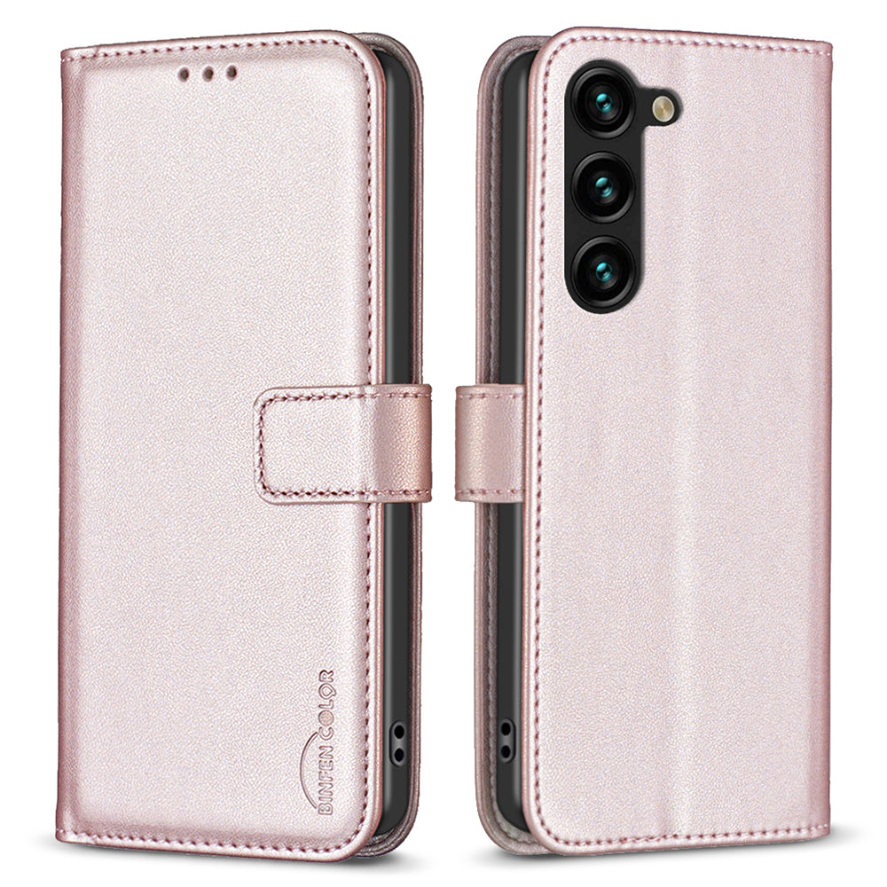 BINFEN COLOR BF17 For Samsung Galaxy S23 Wallet Stand Phone Cover PU Leather Smartphone Case BINFEN COLOR BF17 For Samsung Galaxy S23 Wallet Stand Phone Cover PU Leather Smartphone Case